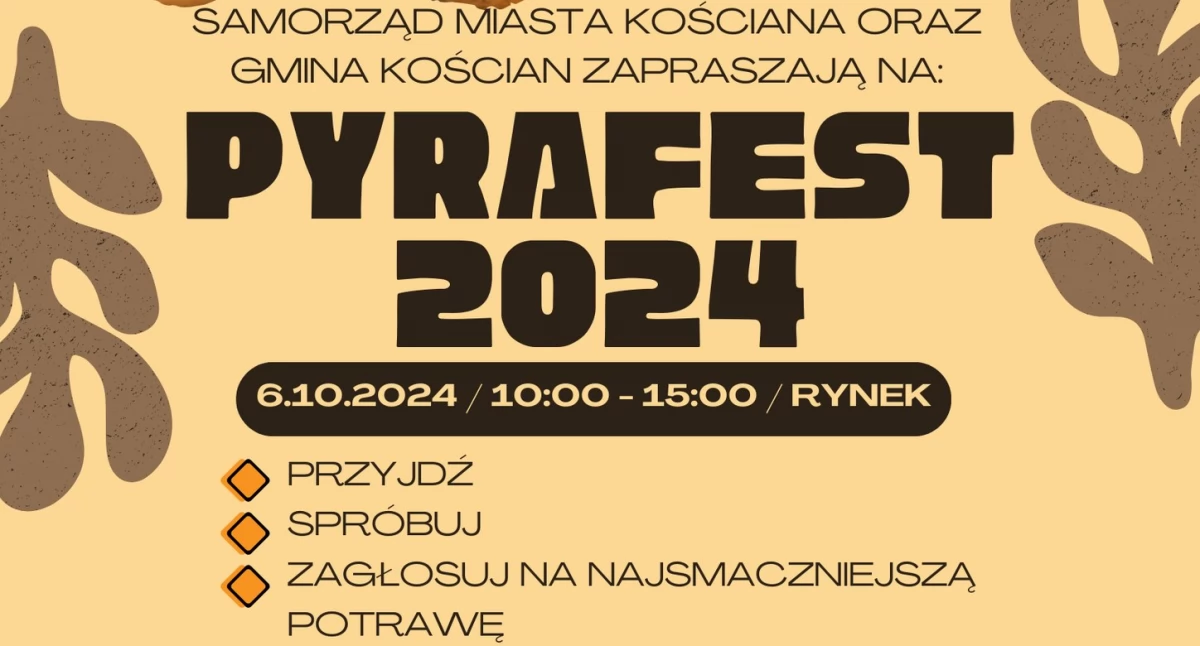 Zdjęcie przedstawia plakat zapowiadający Pyrafest 2024