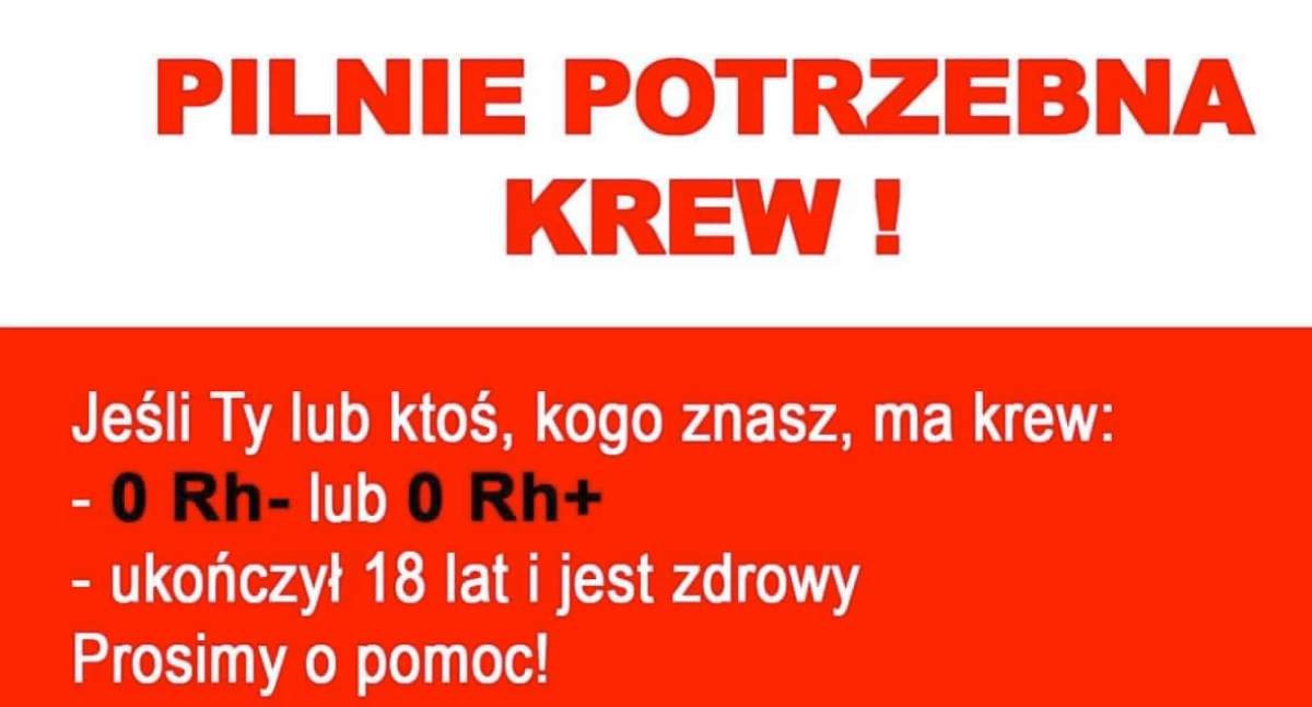 Sprawy lokalne, Pilnie potrzebna krew! Zuzia potrzebuje pomocy! - zdjęcie, fotografia