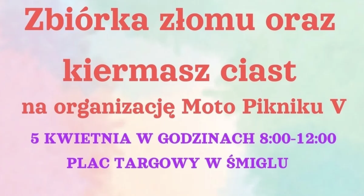 Charytatywne, Zbiórka złomu kiermasz ciast organizację Pikniku - zdjęcie, fotografia
