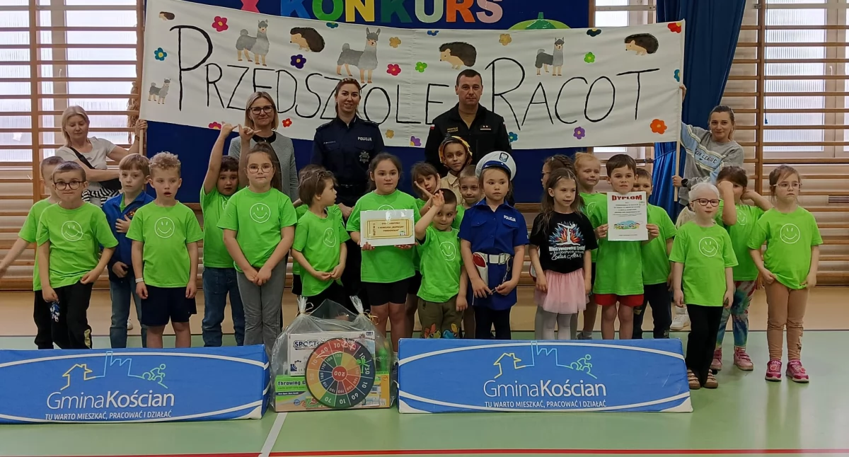 Reprezentanci Przedszkola w Racocie podczas etapu gminnego konkursu 