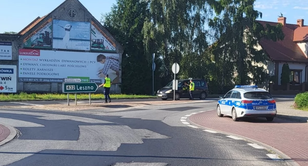 Kontrola policyjna na rondzie w Jerce (zdjęcie poglądowe)