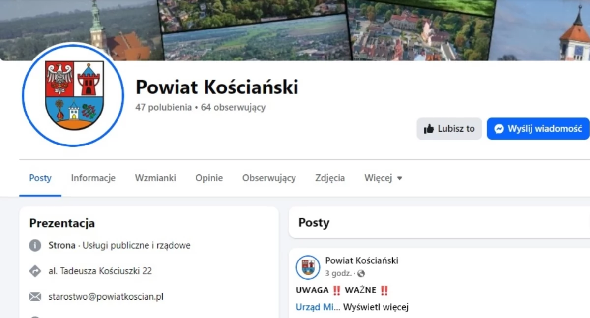 Sprawy lokalne, hakerski Facebooka powiatu profile powiatu kościańskiego półmaratonu - zdjęcie, fotografia