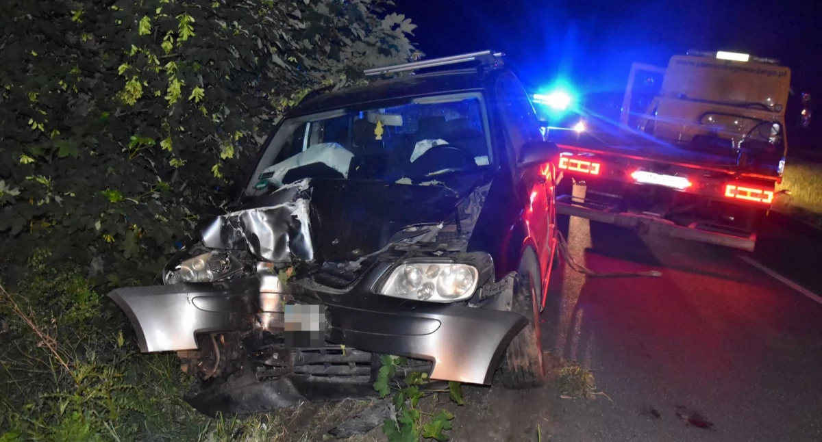 Pijany 20-letni kierowca wjechał w drzewo