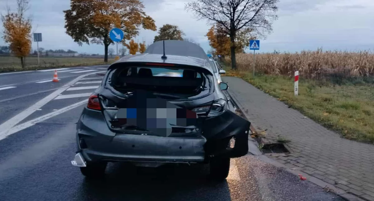 Wypadki drogowe, Uciekła miejsca kolizji samochód zaczął palić Była pijana - zdjęcie, fotografia