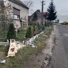 Wjechał w ogrodzenie, Zbęchy Pole, 28 grudnia 2023 (2)