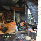 Pożar w budynku gospodarczym w Starym Bojanowie (15)
