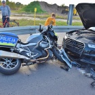Wypadek z udziałem policyjnych motocykli (5)