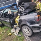 Wypadek z udziałem osobówki i ciężarówki w Czerwonej Wsi (1)