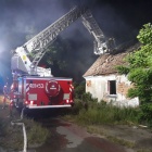 Pożar budynku w Kiełczewie (1)