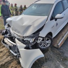 Wypadek na rondzie koło Kościana (1)