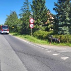 Osobówka i motocykl, Wydorowo, 13 maja 2024 (1)