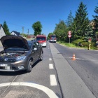 Osobówka i motocykl, Wydorowo, 13 maja 2024 (2)