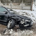 Zderzenie podczas wyprzedzania na drodze Jerka Krzywiń (3)