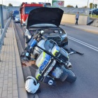 Wypadek z udziałem policyjnych motocykli (4)