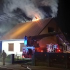 Pożar poddasza w budynku mieszkalnym w Widziszewie (3)