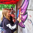 Mural przy KOK, skrzydła (2)