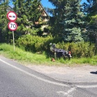 Osobówka i motocykl, Wydorowo, 13 maja 2024 (6)