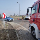 Wypadek koło ronda na obwodnicy