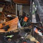 Pożar w budynku gospodarczym w Starym Bojanowie (14)