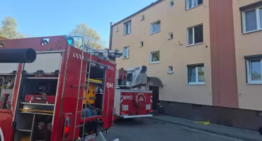 Pożar w mieszkaniu w Gryżynie [ZDJĘCIA]